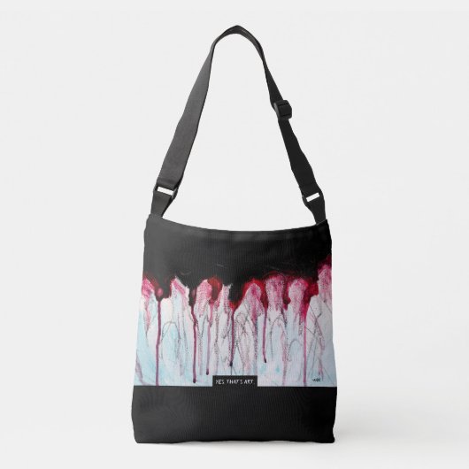 Running Drops, Abstract Art  Crossbody Tas (Voorkant)