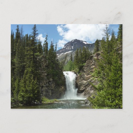 Running Eagle Falls in Glacier National Park Briefkaart (Voorkant)