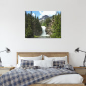 Running Eagle Falls in Glacier National Park Canvas Afdruk (Insitu (Slaapkamer))