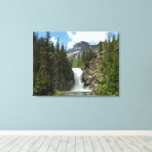Running Eagle Falls in Glacier National Park Canvas Afdruk (Insitu (Houten vloer))