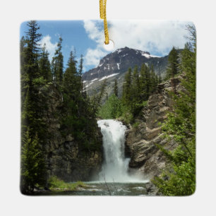 Running Eagle Falls in Glacier National Park Keramisch Ornament