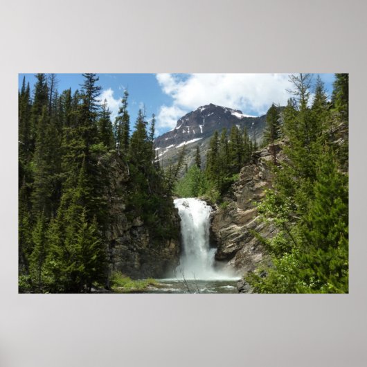 Running Eagle Falls in Glacier National Park Poster (Voorkant)