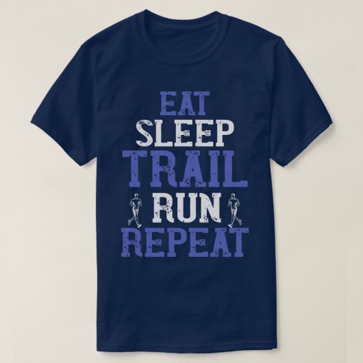Running Eat sleep trail run herhalen T-shirt (Design voorkant)