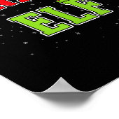 Running Elf Christmas Family Matching Group Xmas R Poster (Hoek)