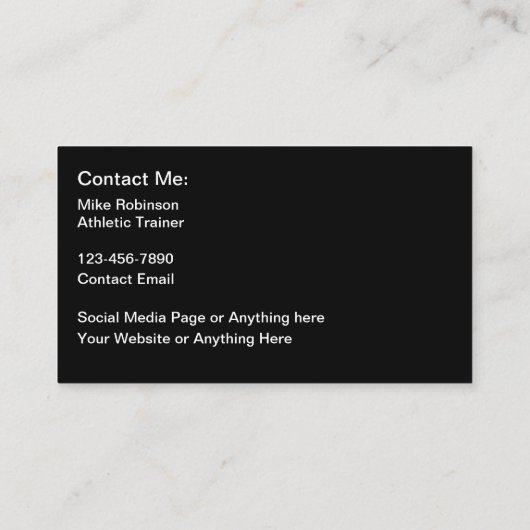 Running- en atletiektrainer visitekaartje (Achterkant)