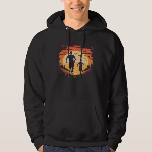 Running Exercise for Fitness Enthusiasts Father an Hoodie (Voorkant)