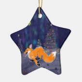 Running Fox-Ornament Keramisch Ornament (Links)