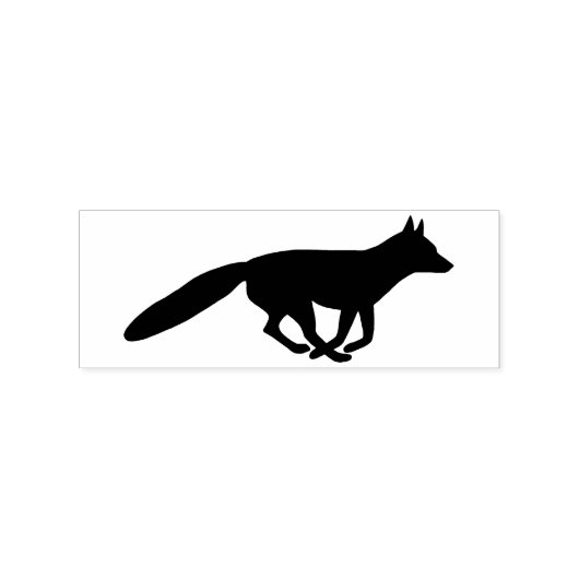 Running Fox Silhouet Rubberstempel (Gestempeld)