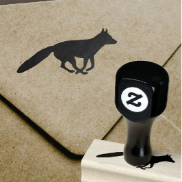 Running Fox Silhouet Rubberstempel