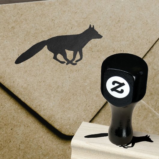 Running Fox Silhouet Rubberstempel