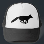Running Fox Silhouet Trucker Pet<br><div class="desc">Black Fox Silhouette Pet</div>