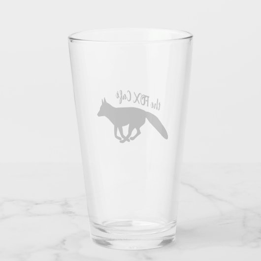 Running Fox Silhouette | Cool Gepersonaliseerd Glas (Achterkant)