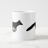 Running Fox Silhouetten Grote Koffiekop (Voorkant)