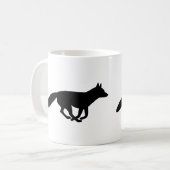 Running Fox Silhouetten | wild dier Koffiemok (Voorkant links)