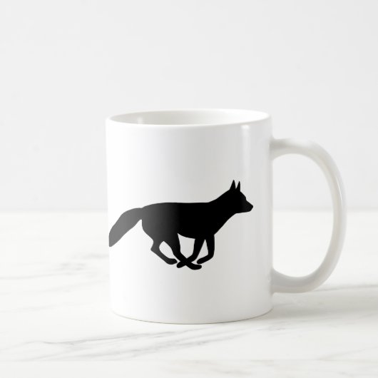 Running Fox Silhouetten | wild dier Koffiemok (Rechts)