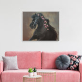 Running Friesian - Ingewikkeld Canvas Afdruk (Insitu (Woonkamer))