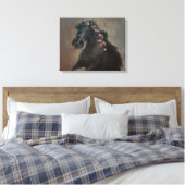 Running Friesian - Ingewikkeld Canvas Afdruk (Insitu (Slaapkamer))