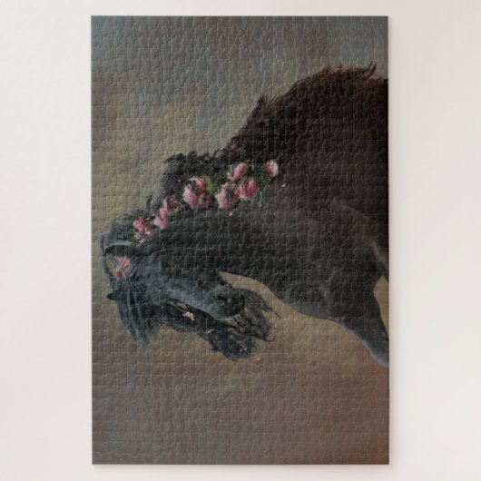 Running Friesian - Puzzel Legpuzzel (Verticaal)