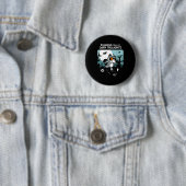Running From My Dark Thoughts Funny Raccoon Hallow Ronde Button 5,7 Cm (In situ)