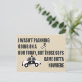 Running From The Cops Briefkaart (Staand voorkant)
