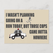 Running From The Cops Briefkaart (Voorkant)