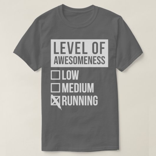 Running Funny Art Level Of Running For Women T-shirt (Design voorkant)