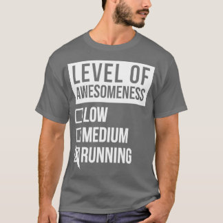 Running Funny Art Level Of Running For Women T-shirt