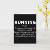 Running Funny Definition Funny 5k Marathon Runner  Kaart (Gele Bloem)