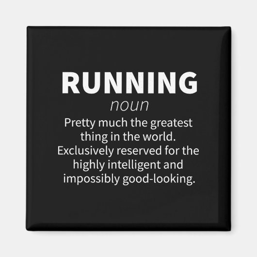 Running Funny Definition Funny 5k Marathon Runner  Magneet (Voorkant)