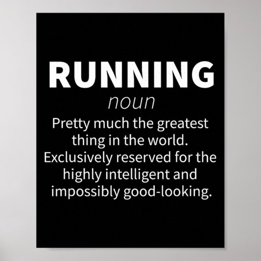 Running Funny Definition Funny 5k Marathon Runner  Poster (Voorkant)