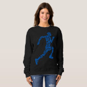 Running Gear Whistle Sneaker Trophy Stopwatch Run Trui (Voorkant volledig)