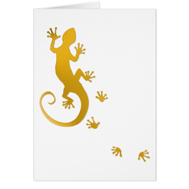 Running Gecko gold | transparenter Hintergrund (Voorkant)