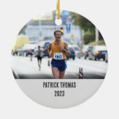 Running Gift, Cross Country Gift, Marathon Keramisch Ornament (Achterkant)