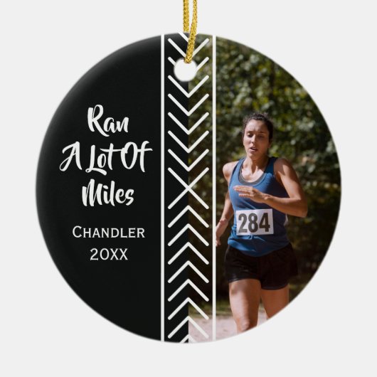 Running Gifts Runner Marathon Miles Marathoner  Keramisch Ornament (Voorkant)