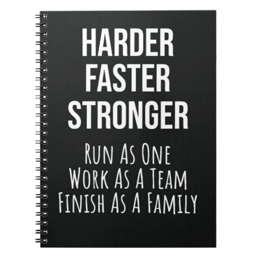 Running Gifts Team Runners Cross Country Atleet Notitieboek (Voorkant)