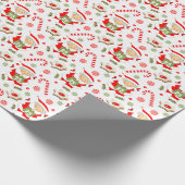 Running Girls Track and Field Cadeaupapier (Hoek)