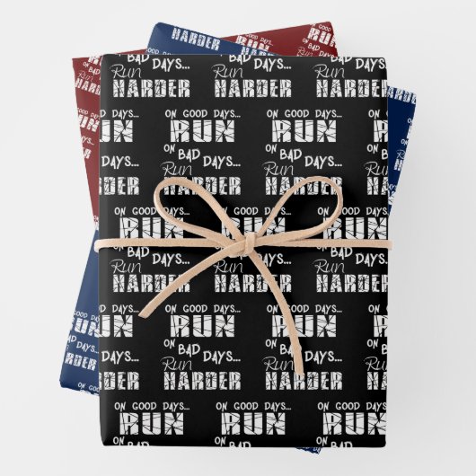 Running Good Days Run - Bad Days Run Harder Inpakpapier Vel (In situ)