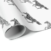 Running Graphic Art Paarden Cadeaupapier (Rol Hoek)
