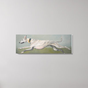 Running Greyhound Dog Art Canvas Print