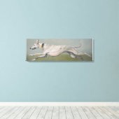 Running Greyhound Dog Art Canvas Print (Insitu (Houten vloer))