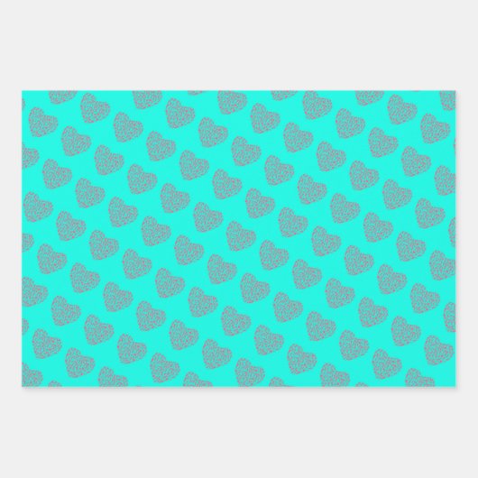 Running Heart - Vrouwen Runner Silhouetten Inpakpapier Vel (Voorkant 3)