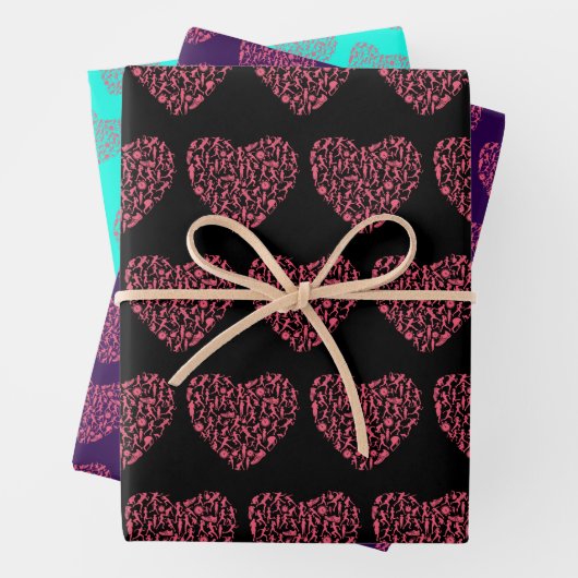 Running Heart - Vrouwen Runner Silhouetten Inpakpapier Vel (In situ)