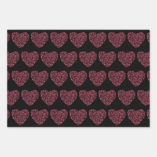 Running Heart - Vrouwen Runner Silhouetten Inpakpapier Vel (Voorkant)