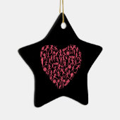 Running Heart - Vrouwen Runner Silhouetten Keramisch Ornament (Rechts)