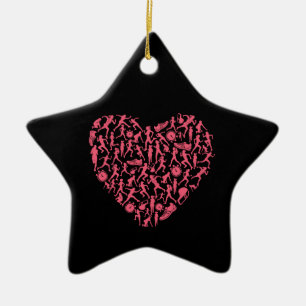 Running Heart - Vrouwen Runner Silhouetten Keramisch Ornament