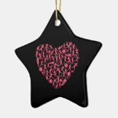 Running Heart - Vrouwen Runner Silhouetten Keramisch Ornament (Links)