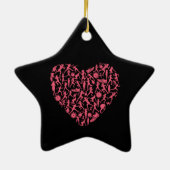 Running Heart - Vrouwen Runner Silhouetten Keramisch Ornament (Achterkant)
