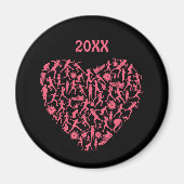Running Heart - Vrouwen Runner Silhouetten Magneet (Voorkant)
