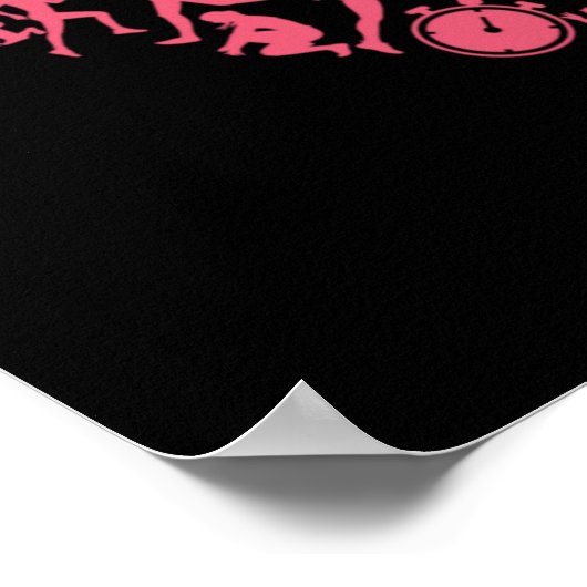 Running Heart - Vrouwen Runner Silhouetten Poster (Hoek)