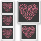 Running Heart - Vrouwen Runner Silhouetten Sticker (Voorkant)